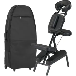 MASTER MASSAGE EQUIPMENT Master Massage Apollo Mobil Klappbar Massagestuhl mit Tragetasche-Schwarz