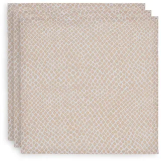 Jollein 537-848-65344 Mundtuch hydrophil Schlange blassrosa (3er Pack), rosa, 45 g