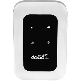 Tragbarer 3g/4g Lte Mifi Mini-wlan-router Mit Display, Sim-kartensteckplatz Und Netzwerkadapter – Mf800b – Eurasische Edition Mit Farbiger Beleuchtung – Weiß