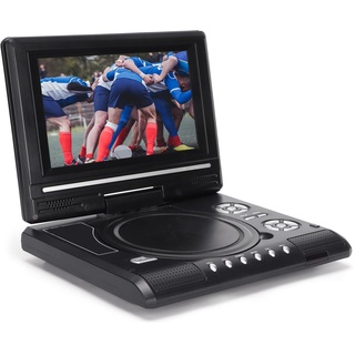 Mobiler DVD-Player, 6,8/8,5 Zoll Tragbares High-Definition-Wiedergabegerät, Multifunktionaler DVD-Player für das Heimbüro, 270°-Drehung HD-LCD-Breitbild-Display (LMD-750 EU-Stecker)