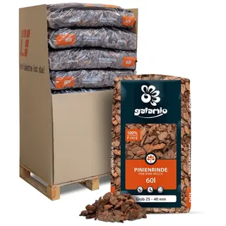 Galamio Rindenmulch Pinie Grob 60l x 13 Sack 780l Palette Körnung 25 - 40 - 780 l