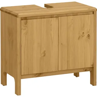 OTTO products Waschbeckenunterschrank OTTO PRODUCTS "Jorrick", beige (natur), B:60cm H:55,5cm T:34,2cm, Massivholz, Schränke, Waschbeckenunterschrank, Breite 60 cm, Kiefer mit Bio Öl/Wachs behandelt, Siphonausschnitt