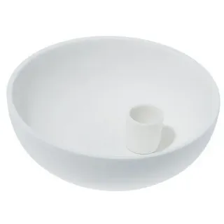 Storefactory Kerzenschale Lindatorp Steingut Weiß