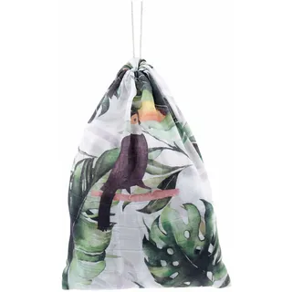 hutch&putch 2X Pucktuch Bio Baumwolle 60x60cm im Beutel - Spucktuch Baby - Mulltuch 100% Baumwolle - Musselin Wickeltuch - Kuscheltuch saugstark, extra weich mit Tukan-Motiv