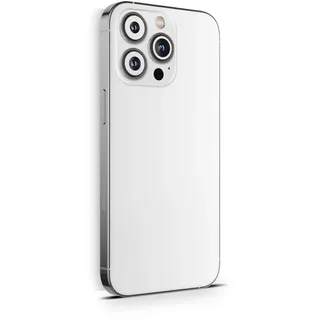 Skins4u Schutzfolie Skin Cover Skins Design Folie Kratzerschutz kompatibel mit iPhone 12 Solid State Weiss