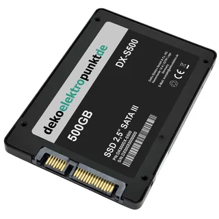 500GB SSD Festplatte passend für Sony PlayStation 4, PS4, Pro, Slim | dekoelektropunktde Solid State Drive, Intern, Kompatibles Ersatzteil, SATA3, 2,5"