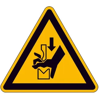 SafetyMarking Warnschild Quetschgefahr Folie selbstklebend 50mm ISO 7010 10St.