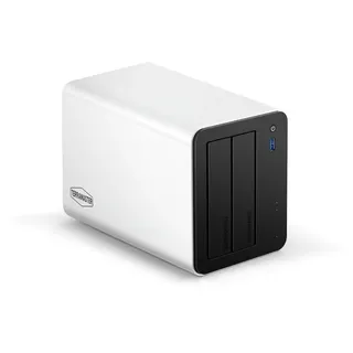 TERRAMASTER F2-425 Plus NAS-Speicher – 2 Einschübe, Intel N150 Quad-Core-CPU, 8 GB RAM DDR5, 5GbE LAN x 2, M.2-Steckplatz x 3, Netzwerkspeicher für Teamarbeit, Multimedia-Server (ohne Festplatte)