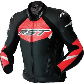 RST Tractech Evo D3O Lederjacke Schwarz/Rot/Weiß 3XL