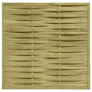 Delta Lamellenzaun 180 x 180 cm Grün Holz