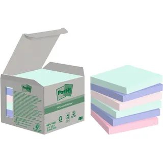 Post-it Post-it® Recycling Notes Rainbow Haftnotizen farbsortiert, 6 Blöcke