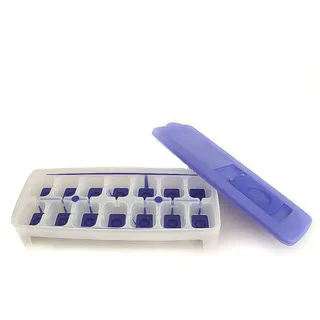 Tupperware Gefrier-Behälter Eiswürfler lila-weiß Eiswürfelwunder G29 31087