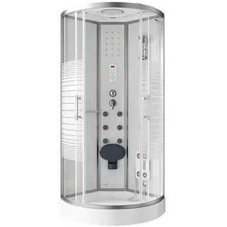 Home Deluxe White Pearl Komplettduschkabine 100 x 100 cm