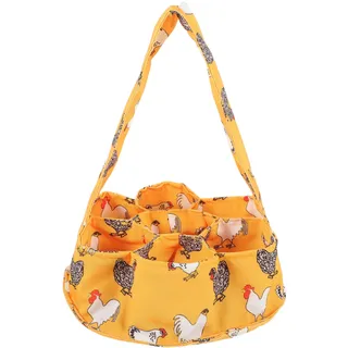 Didiseaon Großer Eier sammelkorb aus Strapazierfähigem Canvas mit Vielseitiger und Tragbarer Eierhalter für Frische Hühnerei enten gans eier für Haushalt und Bauernhof