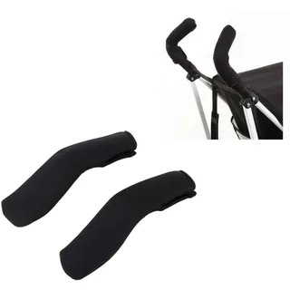Kinderwagen Griffbezug, Armlehnenhülle aus Kunstleder schwarz für Universalgröße Babytransporter