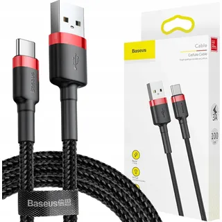Baseus Cafule 2 m USB-A-auf-USB-C, schwarz, rot