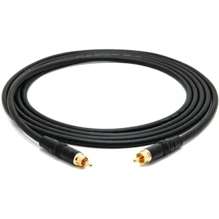 enoaudio Mogami 2534 Quad Professionel Studio Kabel | Neutrik Gold Cinch RCA | HiFi, Black, 0,5 m