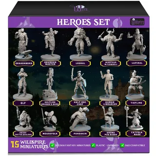 Wildspire Helden, Spielercharaktere & NPCs für DND | 28mm, unbemalte D&D-Miniaturen | Fantasy-Figuren für Tabletop RPG & Pathfinder