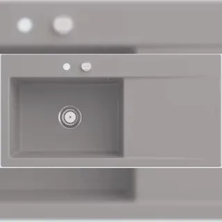 Einbauspüle 336202KD Becken links, Ablaufgarnitur mit Excenterbetätigung, 1000 x 510 mm, Fossil