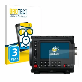 BROTECT Schutzglas für Blackmagic Design Pyxis 6K (3 Stück) Schutzfolie Panzer Folie Glas [Extrem Kratzfest 9H, Anti-Fingerprint, Ultra-Transparent]