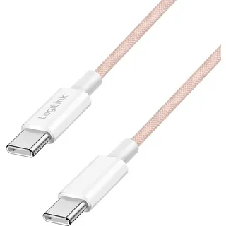 Logilink USB-C® Kabel USB 2.0 USB-C® Stecker 1m Rosa CU0344