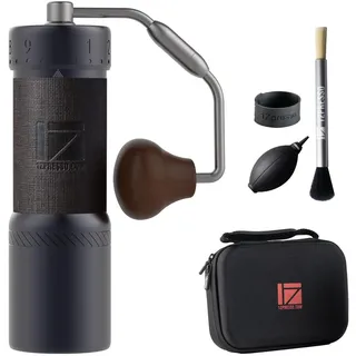 1Zpresso J-Ultra Manuelle Kaffeemühle Eisen Grau, Konisches Mahlwerk, Klappgriff, Magnetischer Auffangbehälter 40g, Numerisch Einstellbare Feinheit, Schnellere Mahlgeschwindigkeit ideal für Espresso