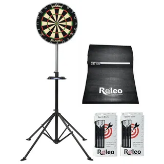 Roleo Steeldart Set Winmau Blade 6 + Dartständer + Roleo Dartmatte + 2 Satz Dartpfeile