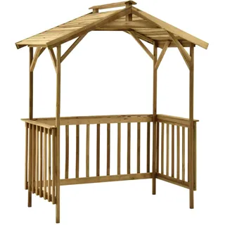 Keketa Grillpavillon Pavillion Holzunterstand Grillüberdachungen Grillunterstand Grillpavillon für Terrasse und Garten Kiefernholz Imprägniert 163,5x93x210 cm