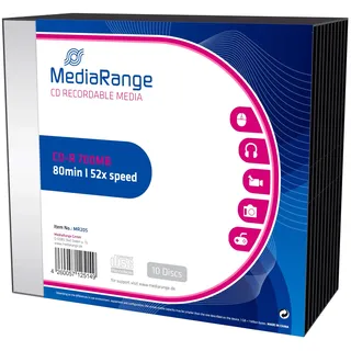 MediaRange CD-R 700MB 52X 10er Slimcase