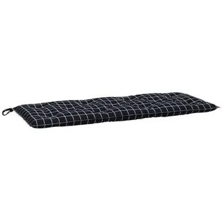 vidaXL Bankauflage 120 x 50 x 7 cm schwarz kariert 1 St.