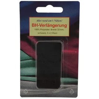 Zettl GmbH BH-Verlängerung BH Verlängerung 2 reihig 32mm schwarz (Stück, 1 St), BH-Verlängerung BH-Extender BH-Verlängerungsstück BH-Erweiterung B schwarz 32 mm