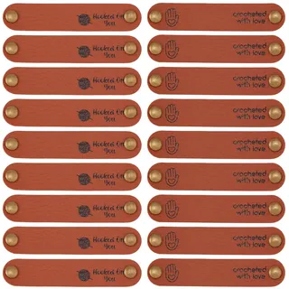 FINGERINSPIRE Handmade Label Leder 30 Stück 12x65mm