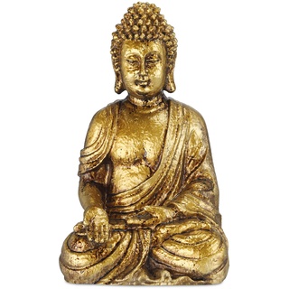 Relaxdays Buddha Figur Garten, 30 cm,