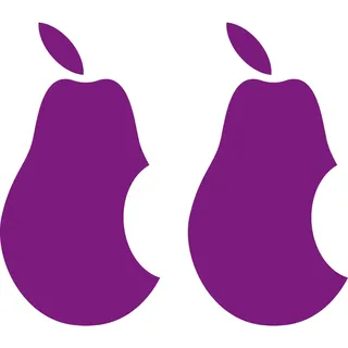 GreenIT 2 Aufkleber 10cm Birne mit Biss Handy Tablet Notebook Laptop Tattoo Deko Folie (violett)