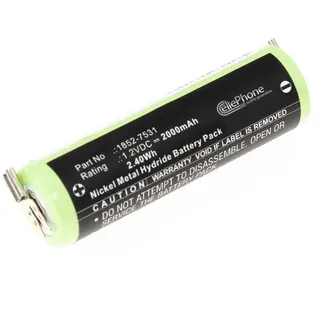 cellePhone Akku NI-MH kompatibel mit Wella Contura HS40 - Moser Easy Style 1881 - ChroMini 1591 1591B 1591Q (Ersatz für 1852-7531) - 2000mAh / 1,2V