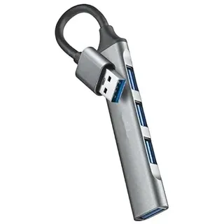 Hub mit 4 USB-Anschlüssen, kompatibel mit Mehreren Geräten, schnelle Verbindung, kompaktes Design und langlebige Materialien