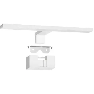 sebson LED Spiegelleuchte 40cm Badezimmer IP44, weiße Spiegel Schrankbeleuchtung + Wandlampe + Klemmleuchte, neutralweiß 4000K 8W 600lm 230V Aluminium, Schminklicht