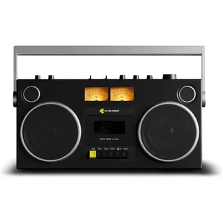 we are rewind Curtis Tragbarer Bluetooth Kassettenspieler Schwarz GB-001