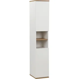 WELLTIME Haarlem Hochschrank 26 x 140 x 32 cm Weiß MDF