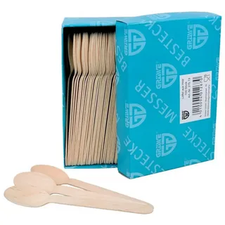 Gräwe Einwegbesteck - Löffel, Holz, 100 Stück