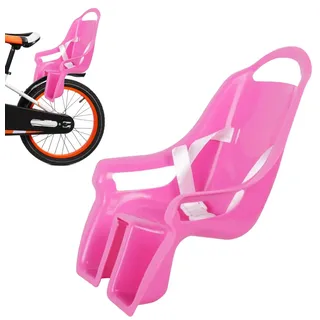 Puppensitz Für Kinderfahrrad ABS Kinderfahrrad Puppensitz Mit Aufkleber, Puppen Fahrradsitz Hinten, Puppen Fahrradsitz Für Gepäckträger, Puppenstuhl, Fahrradzubehör Fahrradaufsatz Für Kinder Mädchen
