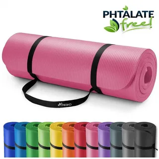 TRESKO Yogamatte 185x60x1,5 cm Rosa