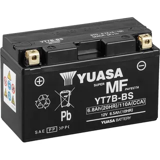 12V 6,5Ah 110A Yuasa YT7B / YT7B-BS AGM Motorradbatterie