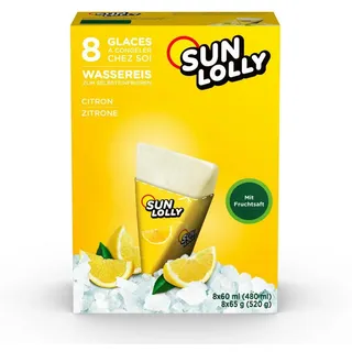 SPECIALS Sun Lolly Wassereis zum Selbsteinfrieren mit Zitronengeschmack 8er