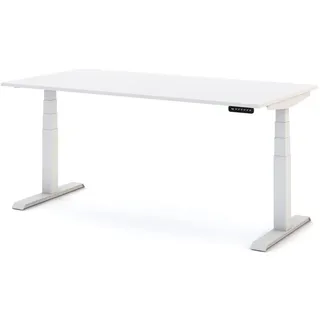 Assmann Electronic ASSMANN Schreibtisch, Weiß, Weiß, Metall, Rechteckig,Rechteckig, 140x121x80 cm, Arbeitszimmer, Schreibtische, Bürotische