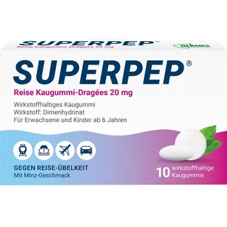 Hermes Arzneimittel Superpep Reise Kaugummi Dragees 20mg 10 st