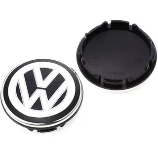 56-mm-radnabenkappe Für Volkswagen Golf, Passat, Polo, Jetta, Bora, Santana – Strukturierte Felgenmitte, Radnabenkappe Aus Aluminiumlegierung, 4-teiliges Set, Auto-felgenzubehör – Schwarz Und Weiß