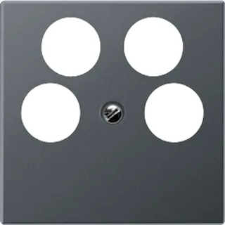 Jung Abdeckung für 4-Loch SAT-TV-Steckdose Ankaro Thermoplast lackiert, Serie A 561-4 SAT2 ANM