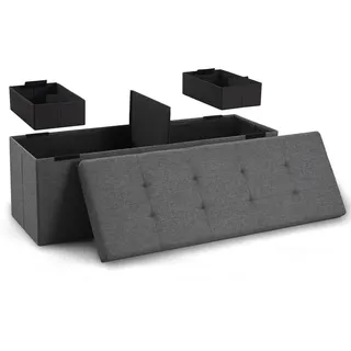 Blumtal Sitzbank Dunkelgrau, Kunststoff, 38x38x110 cm Esszimmer, Bänke, Sitzbänke