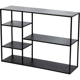 [en.casa] Standregal Isojoki 120 x 35 x 87,5 cm Schwarz